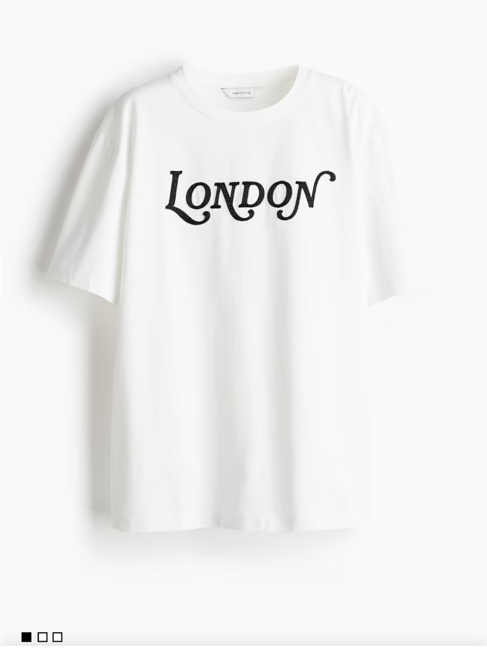 NWT H&M EDITION Beaded ‘London’ T-shirt